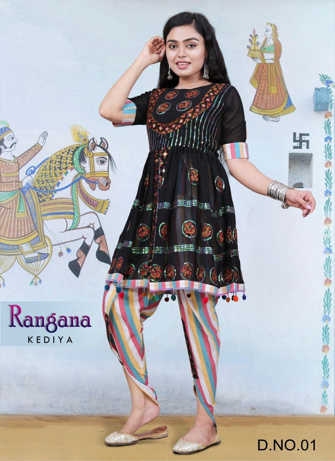 Traditional Navratri Festival Rangana Kediya Dress