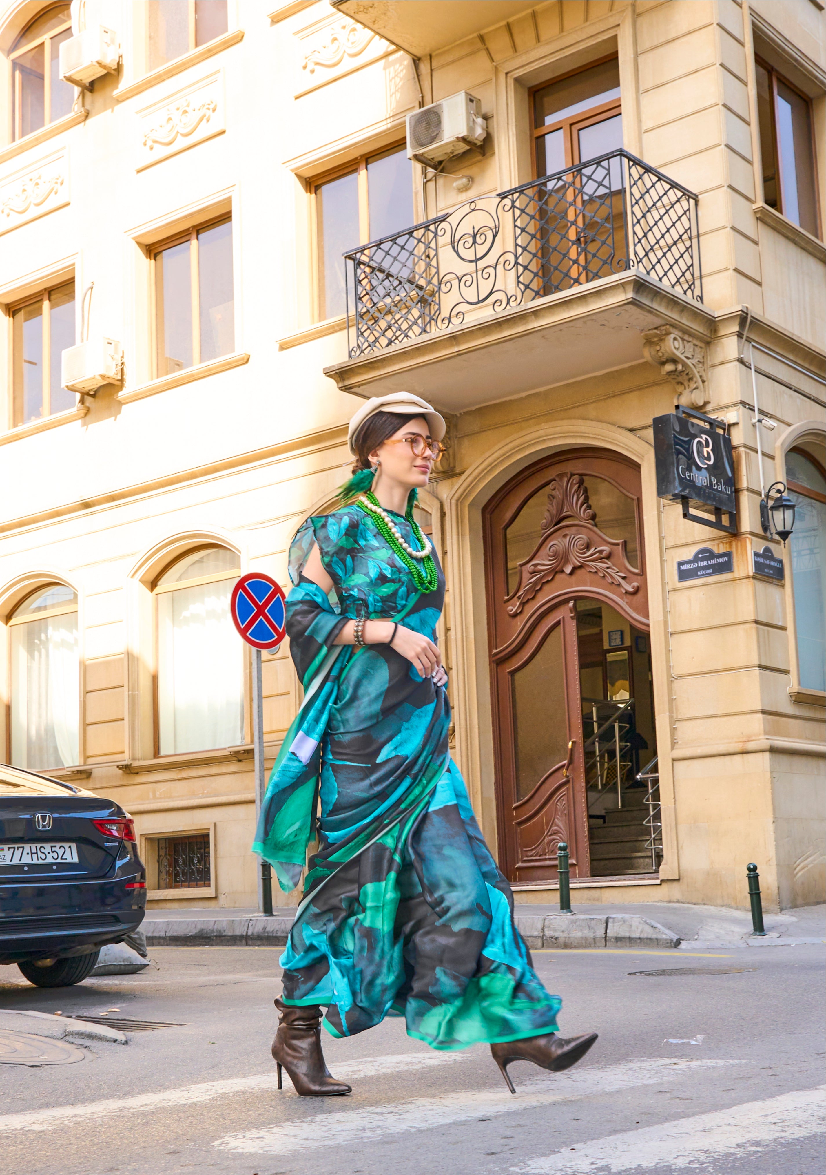 Beautiful Casual Wear Satin Georgette With Digital Print Saree