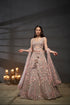 Mauve Net Lehenga with Multi-Color Sequins and Zarkan Work

