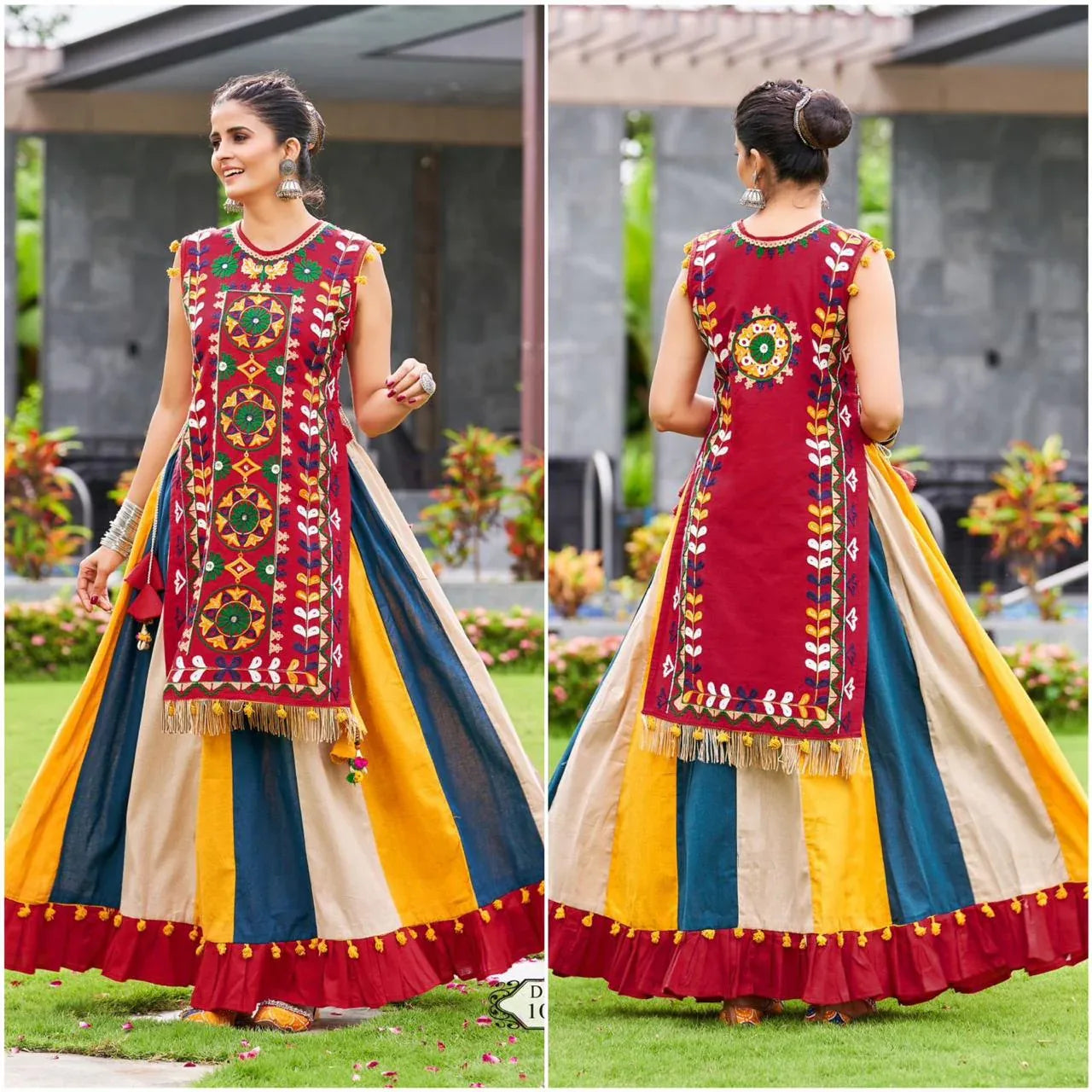 New Garba Khelayia Skirt Panel Navratri Lehenga Choli Collection