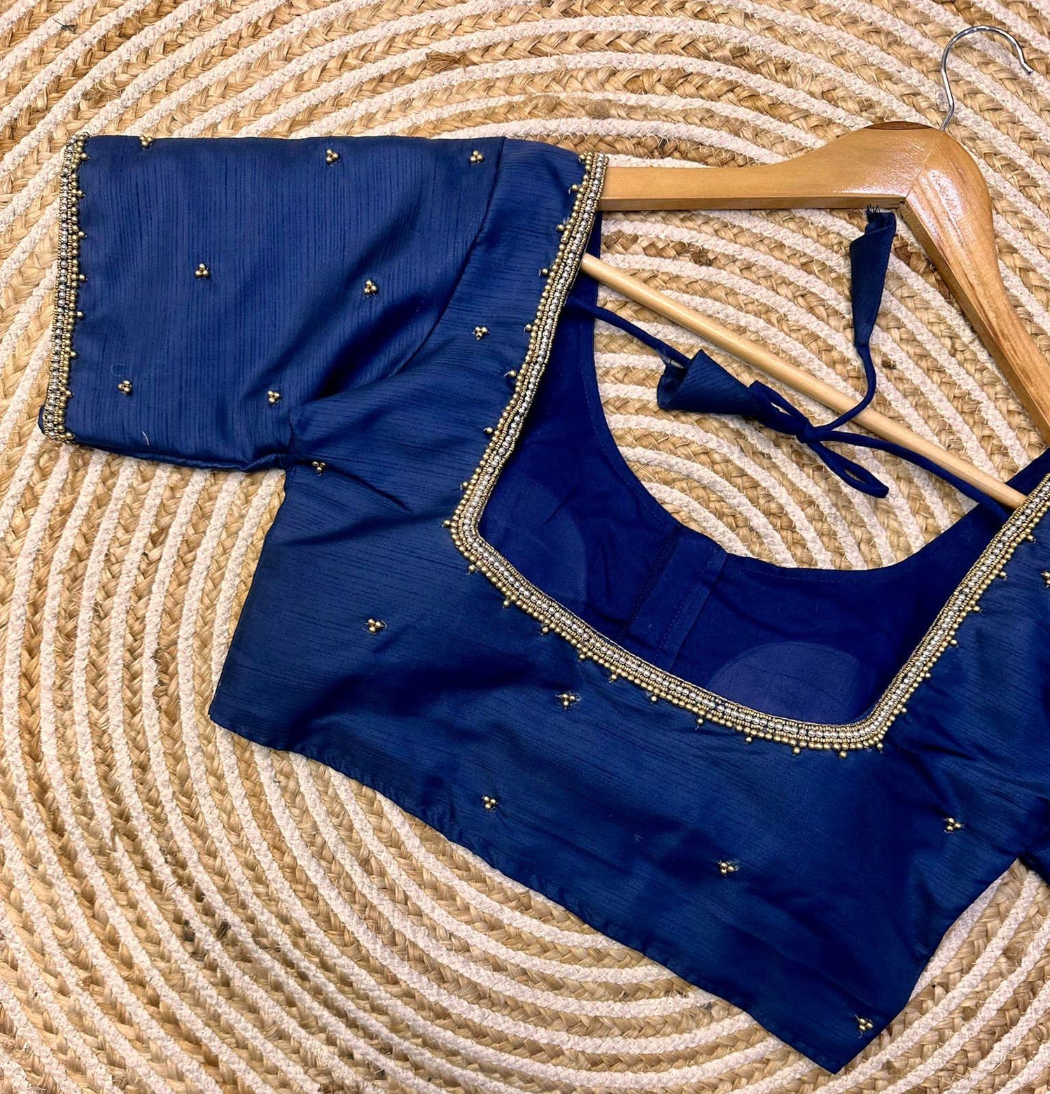 Beautiful Designer Golden Handcrafted Blouse - Anant Exports