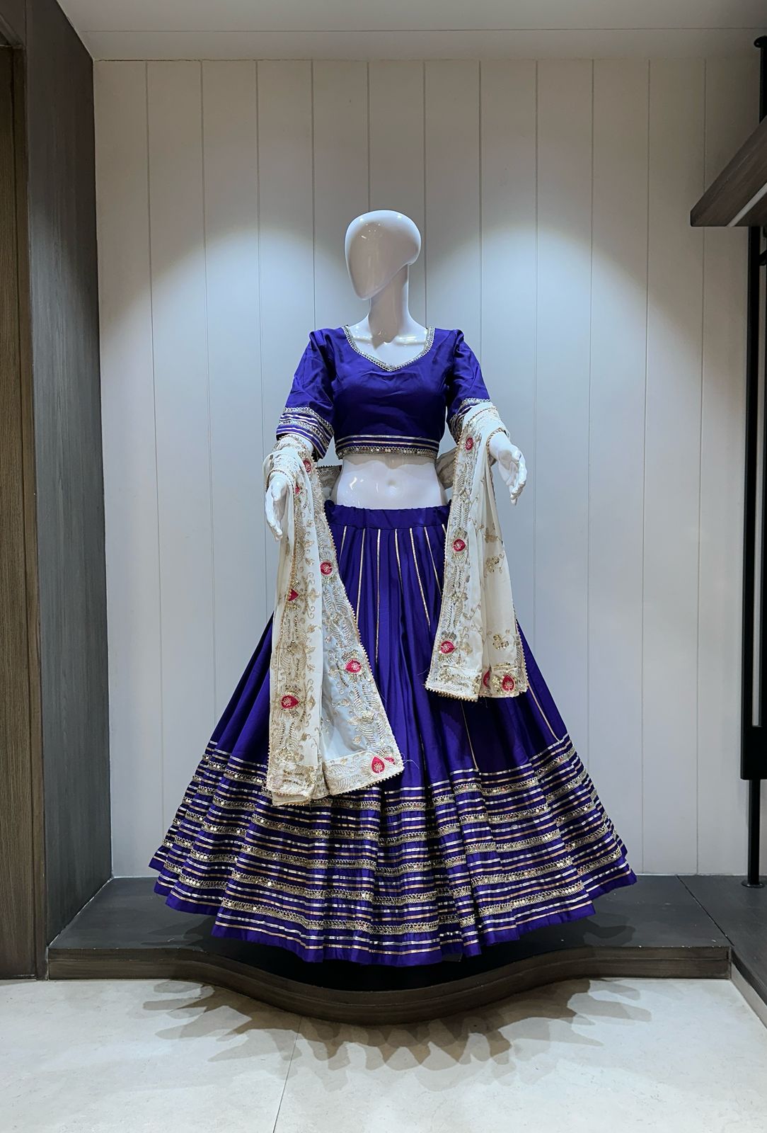 Blue chaniya choli for Garba night


