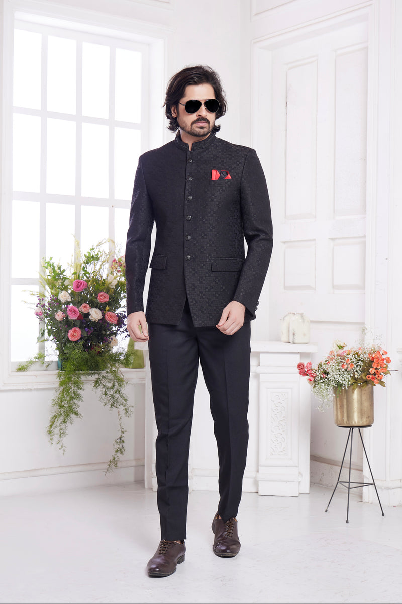 Designer black jodhpuri jacket

