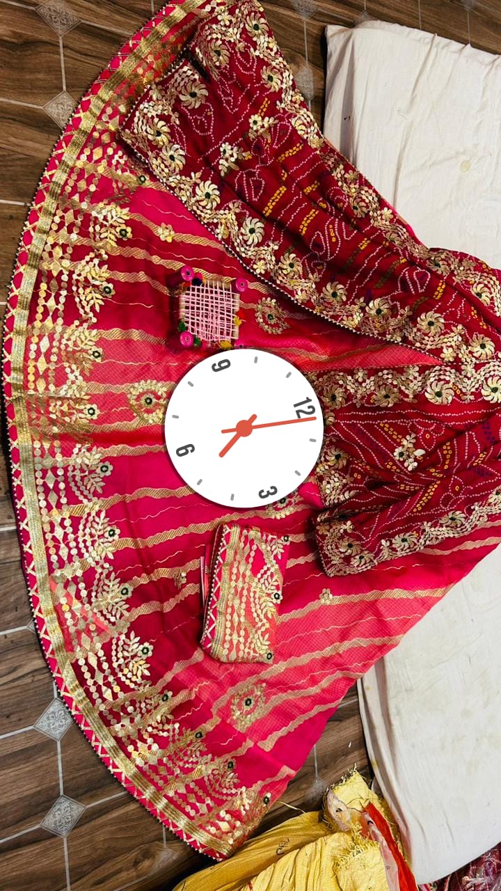 Rajsthani Traditional Rajputi Pure Kota Doriya Lehenga Choli.