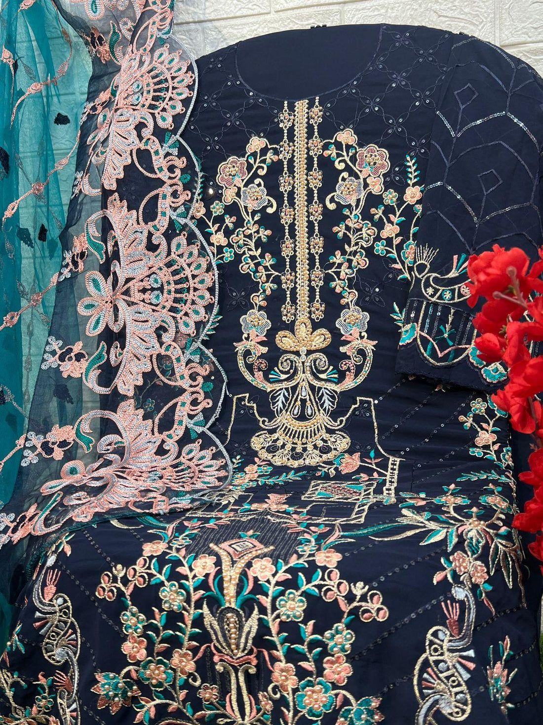Zaha Designer Occasion Wear Pakistani Suit D.No.10272