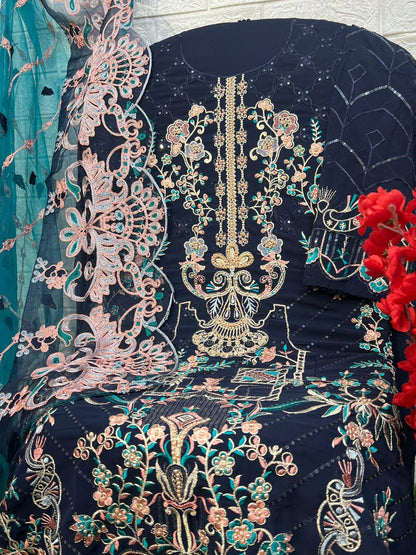 Zaha Designer Occasion Wear Pakistani Suit D.No.10272