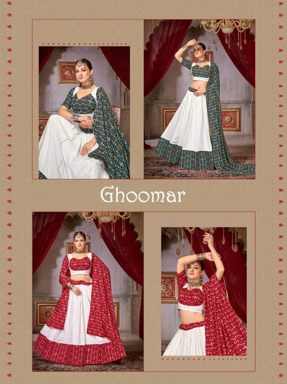 Traditional occasion Cotton Print Ikkat Lehenga Choli - Anant Exports