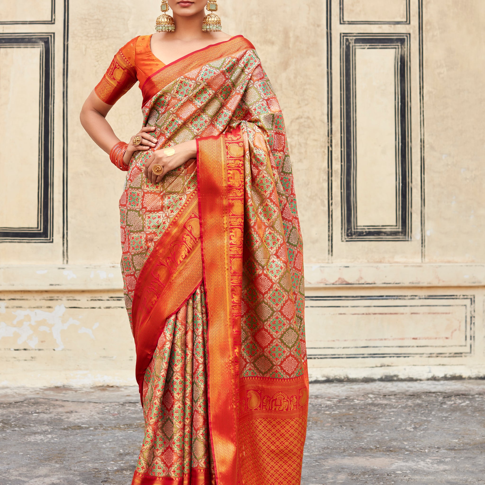 Beautiful Designer Occasion Wear Pure Pattu Silk With Full Zari Weaving Saree