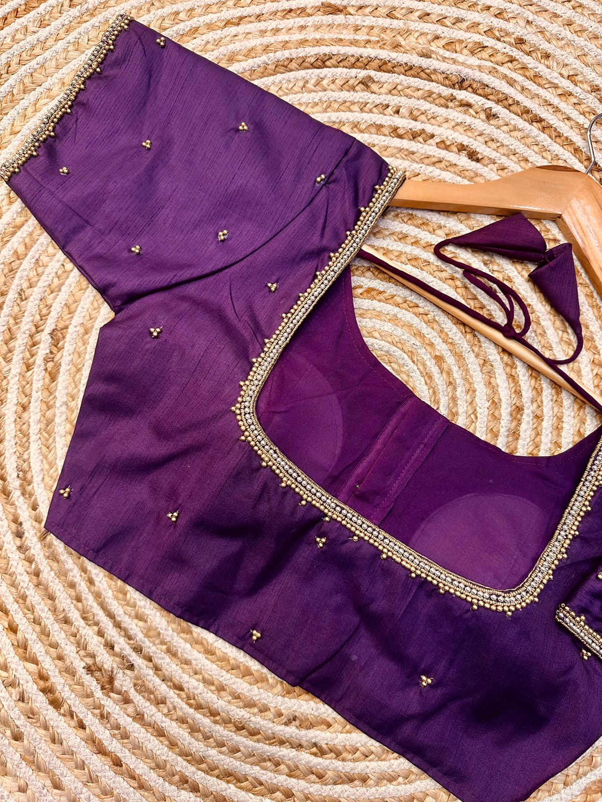 Beautiful Designer Golden Handcrafted Blouse