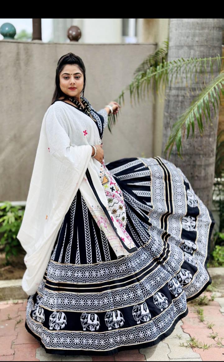 Party Wear Cotton Printed Lehenga Choli
