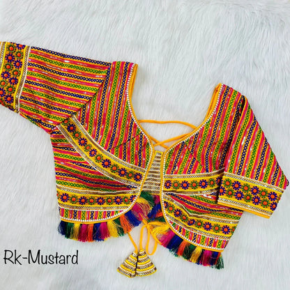 Readymade Navratri Special 11 Nidal Multi Gamthi Work Blouse - Anant Exports
