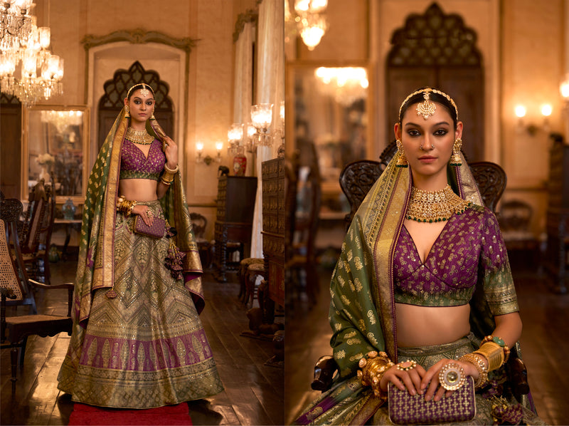 Luxurious Silk Lehenga Choli for Weddings with Intricate Embellishments