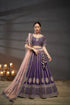 Purple Pure Silk & Heavy Embroidery Bridal Lehenga & Dupatta