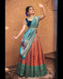 Beautiful Kanjiveram Silk Pure Zari HALF Saree with Blouse Along With Dupptta - Anant Exports