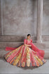 Multi Pink Banarasi Lehenga with Organza Dupatta

