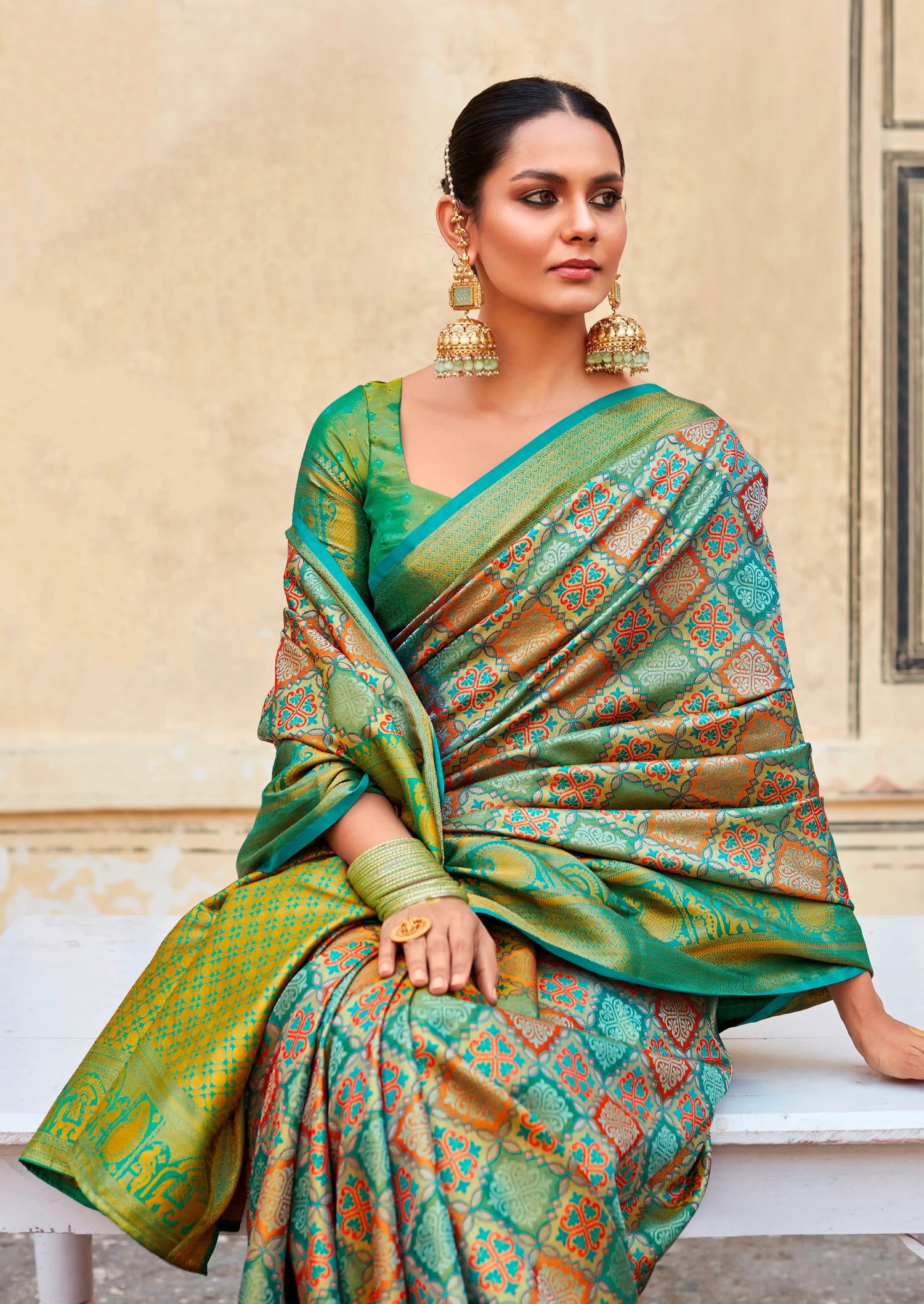 Beautiful Designer Occasion Wear Pure Pattu Silk With Full Zari Weaving Saree