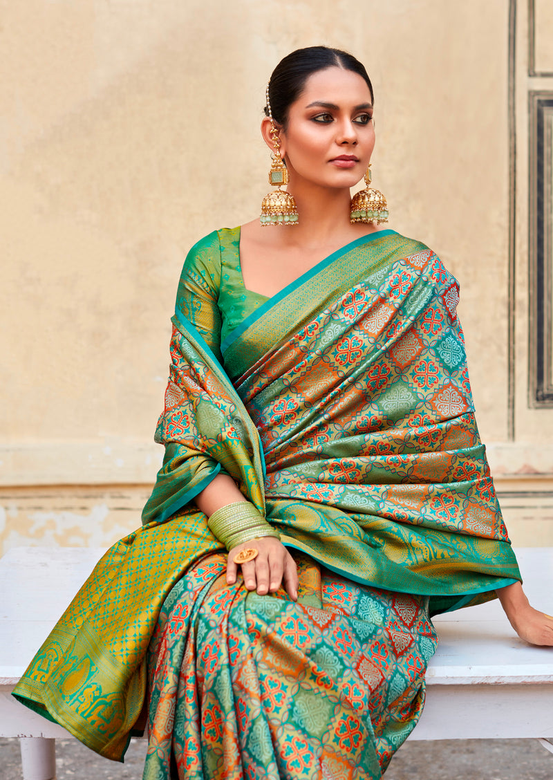 Beautiful Designer Occasion Wear Pure Pattu Silk With Full Zari Weaving Saree