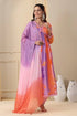 Beautiful Party Wear Pure Muslin Alia Cut Suit With Dupatta - Anant Exports