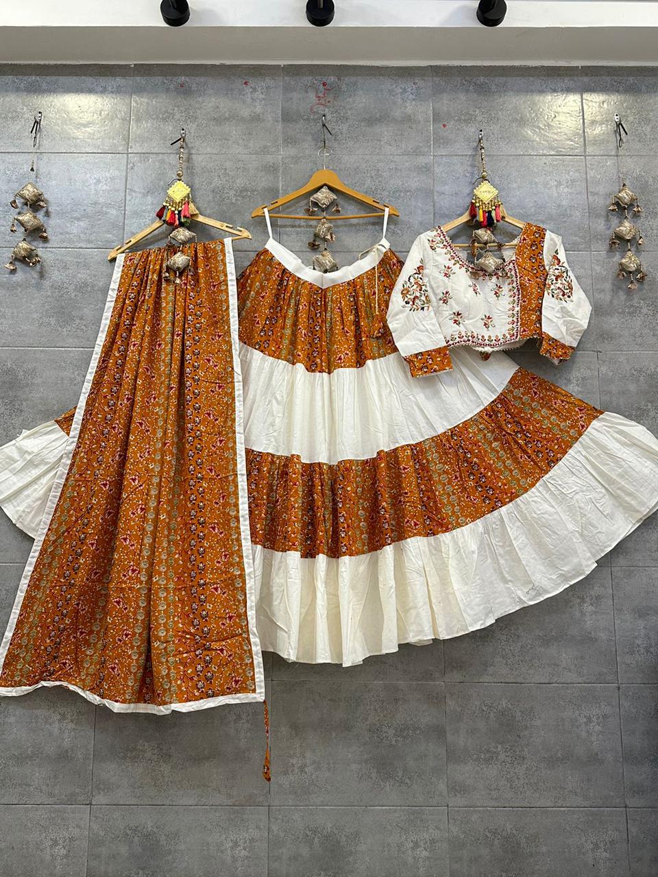 Party Wear Cotton Printed Lehenga Choli