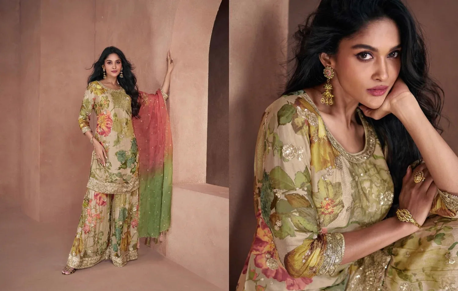 Sayuri Designer Lotus Nx Real Georgette Suit D.No.5296