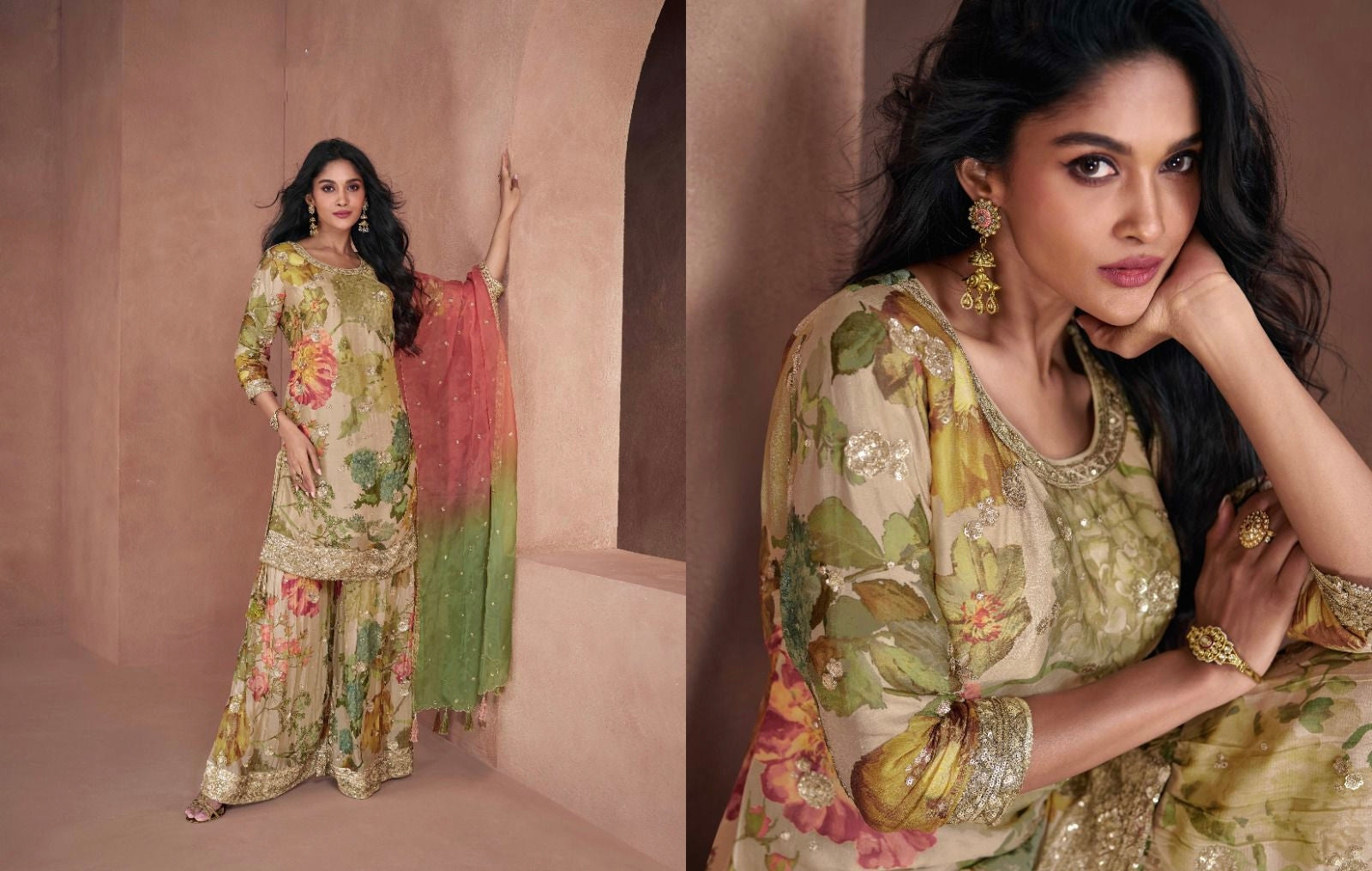 Sayuri Designer Lotus Nx Real Georgette Suit D.No.5296