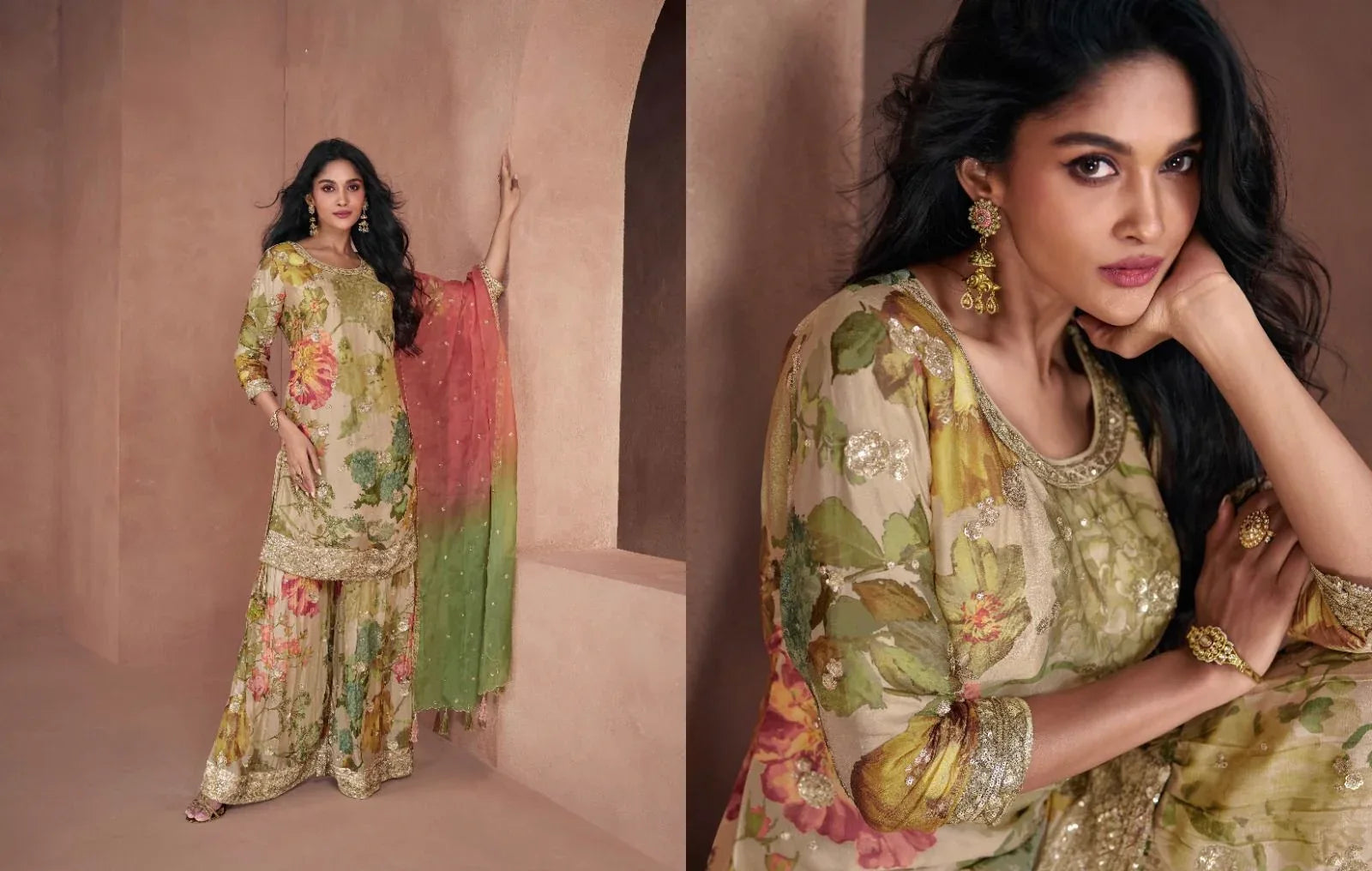 Sayuri Designer Lotus Nx Real Georgette Suit D.No.5296