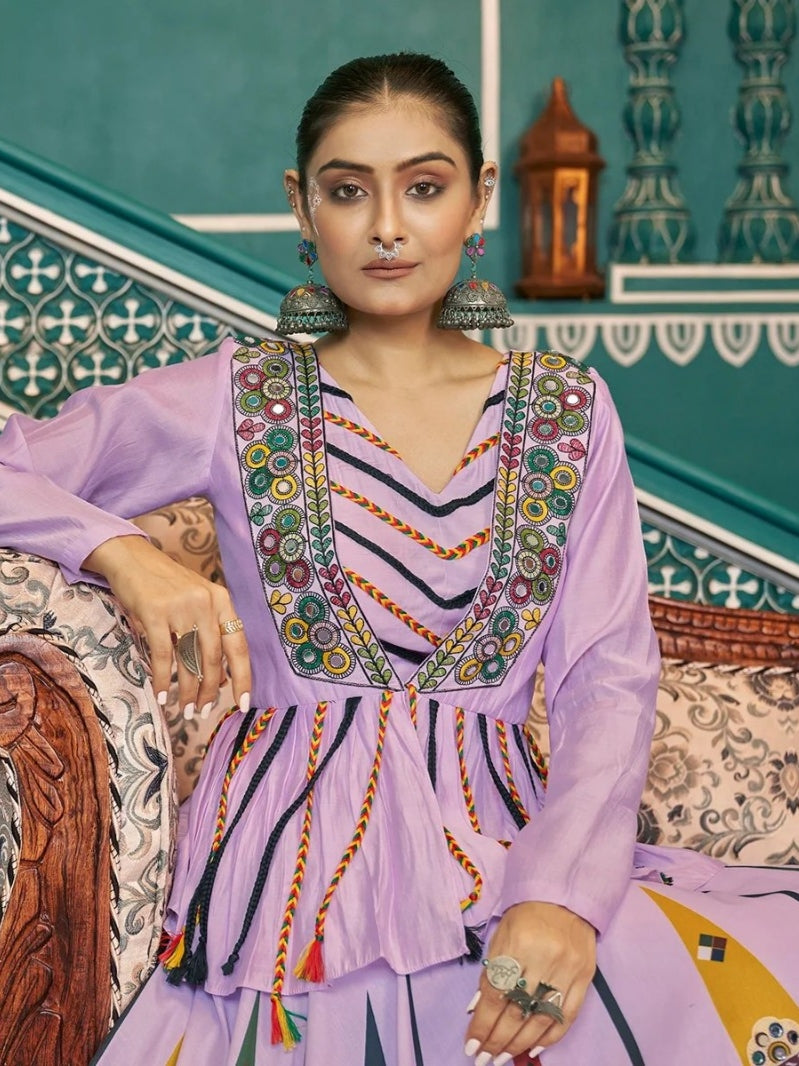 Navratri Garba Special Kedia Jacket Style Chaniya Chol Women's