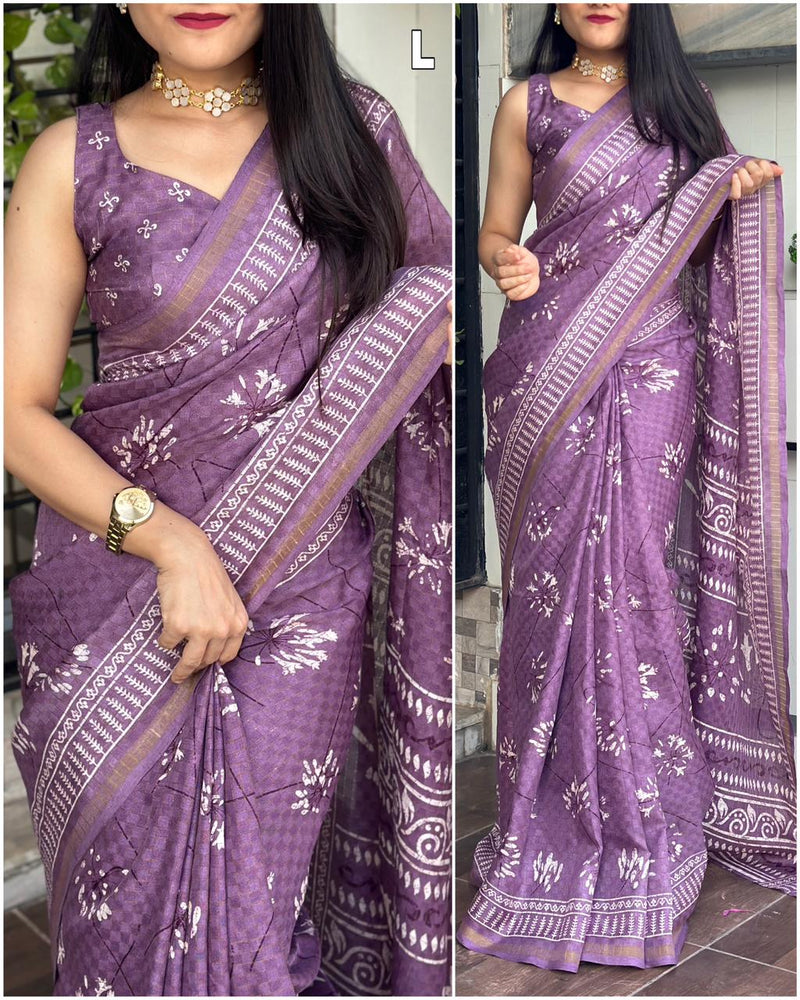Party Wear Cotton Jute Sarees