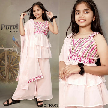 Beautiful Partywear Designer Purvi Children Wear Dress