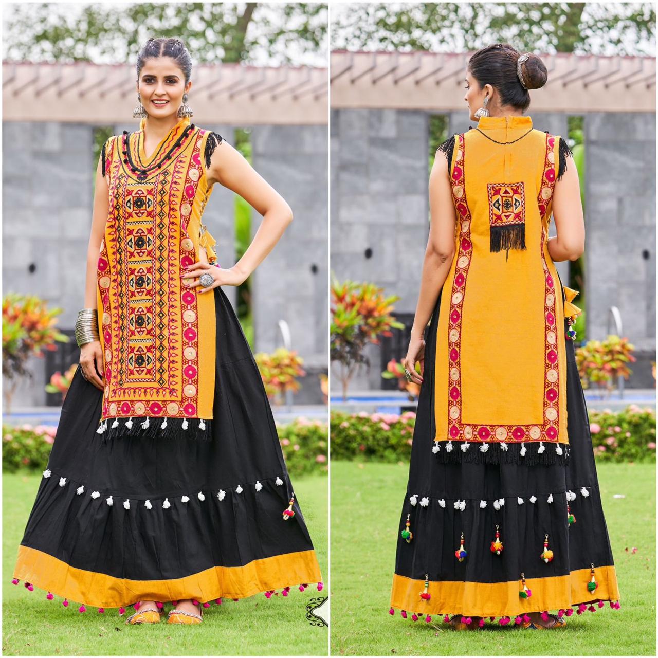 New Garba Khelayia Skirt Panel Navratri Lehenga Choli Collection