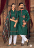 Navratri Special Couple combo of Kurta with Pajama & Kurti with Pants & Dupatta Dress - Anant Exports