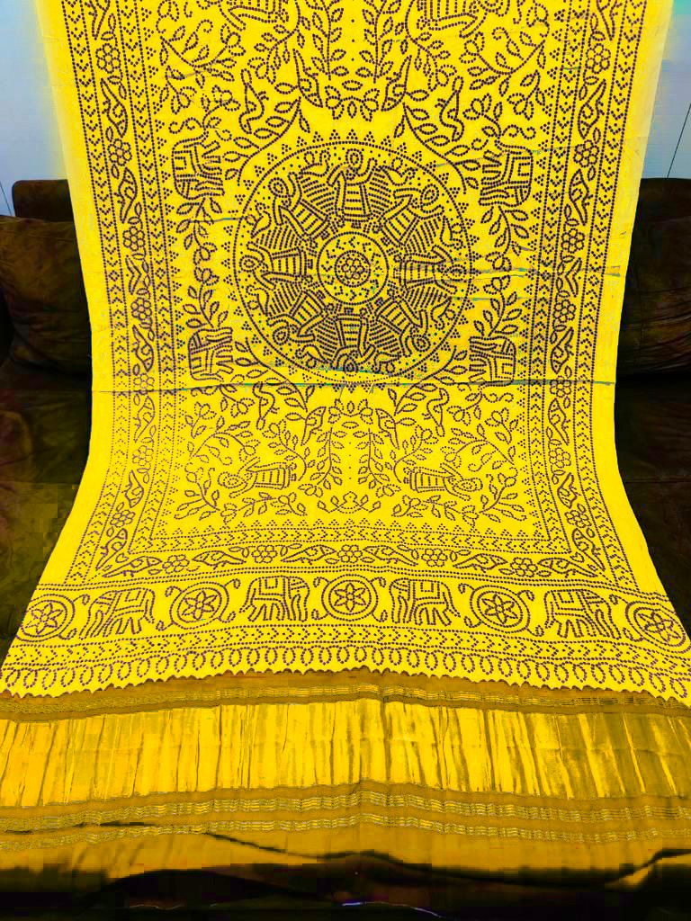 Beautiful Designer Semi Gaji Silk Dupptta