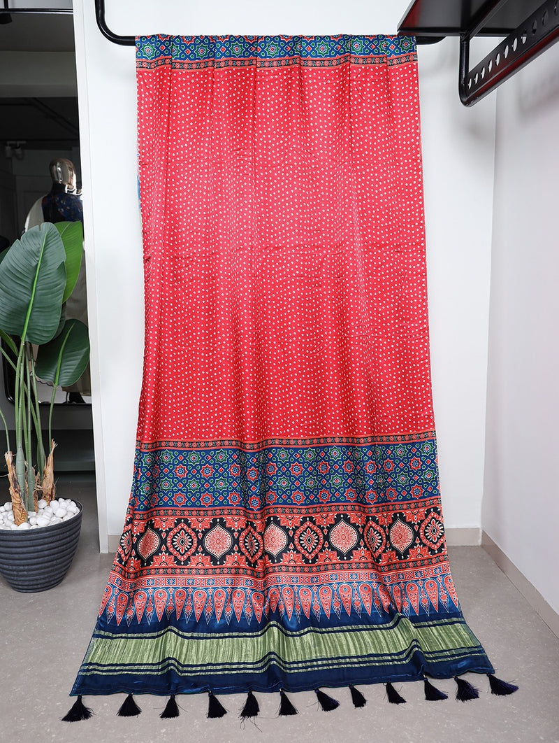 Designer Digital Print Gaji Modal Silk Duptta