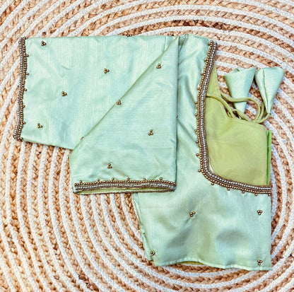 Beautiful Designer Golden Handcrafted Blouse - Anant Exports