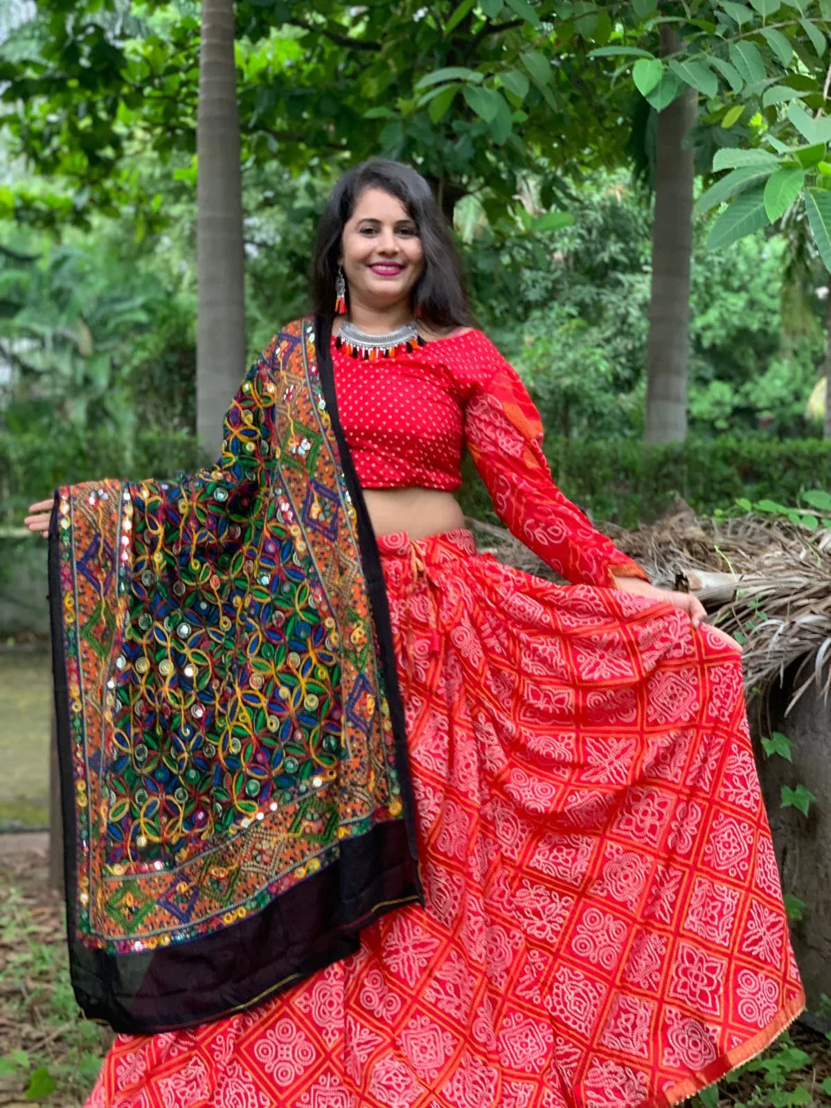 Pavitra Bandhej Navratri Lehenga Choli - Anant Exports