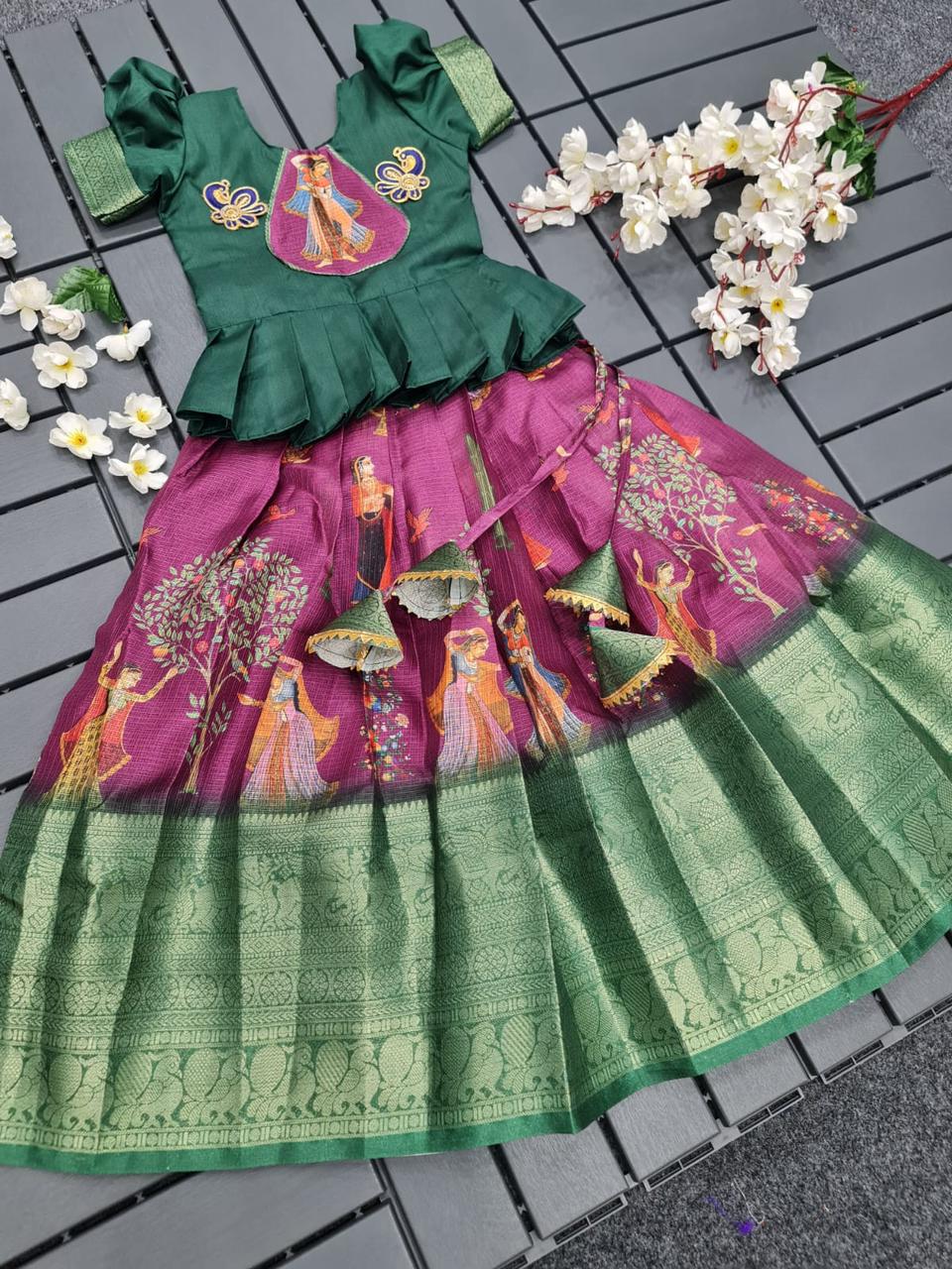 Navratri Traditional Kid's Lehenga Choli