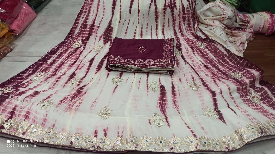 Rajsthani Traditional Gottapatti Shibori Lehanga Chunni - Anant Exports