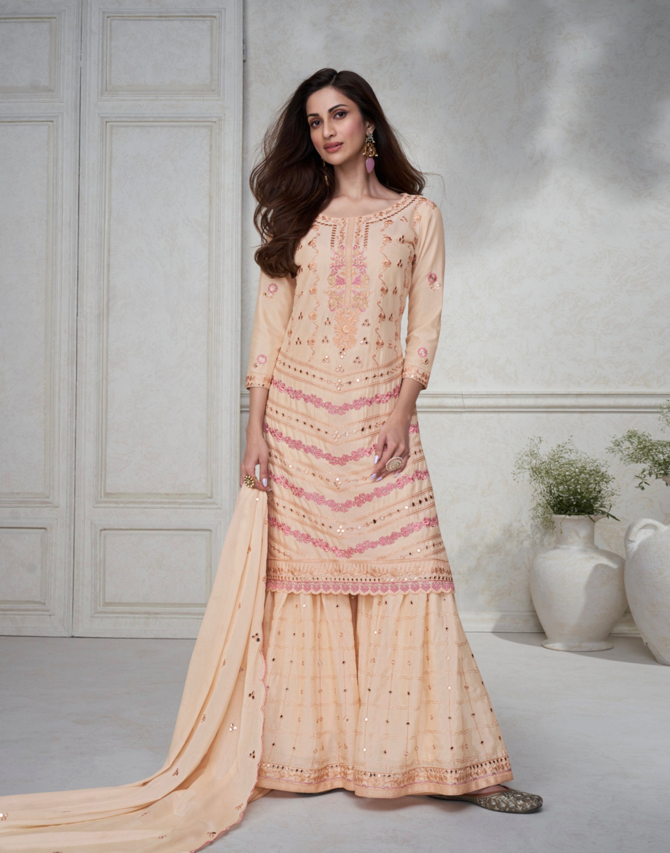 Designer Occasion Wear Premium Chinnon Silk Salwar Suit