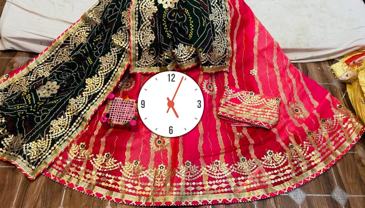 Rajsthani Traditional Rajputi Pure Kota Doriya Lehenga Choli.