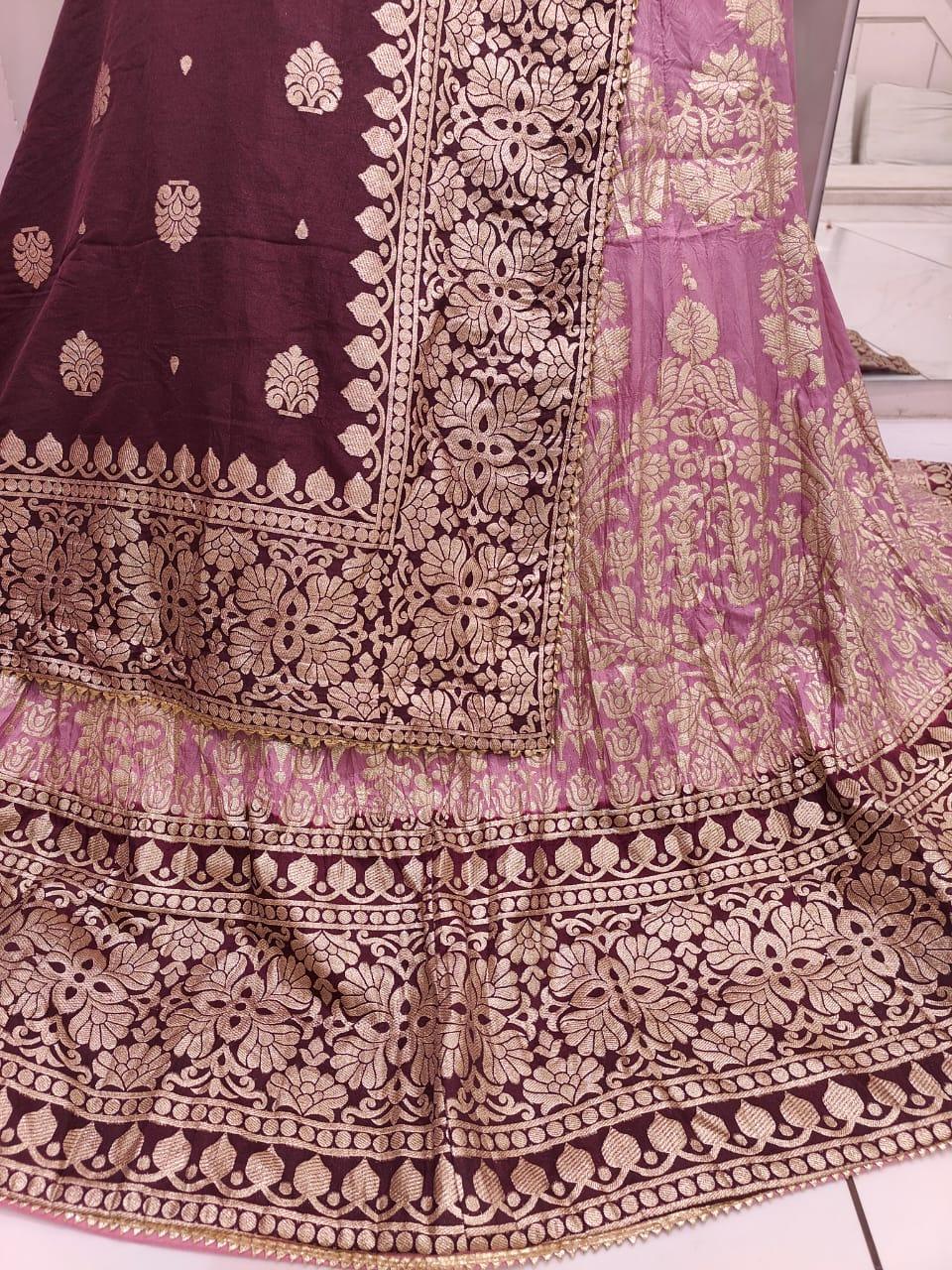 Rajasthani Traditional Dola Silk Lehenga Chunni - Anant Exports