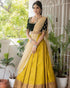 Beautiful Kanjiveram Silk Pure Zari HALF Saree with Blouse Along With Dupptta - Anant Exports
