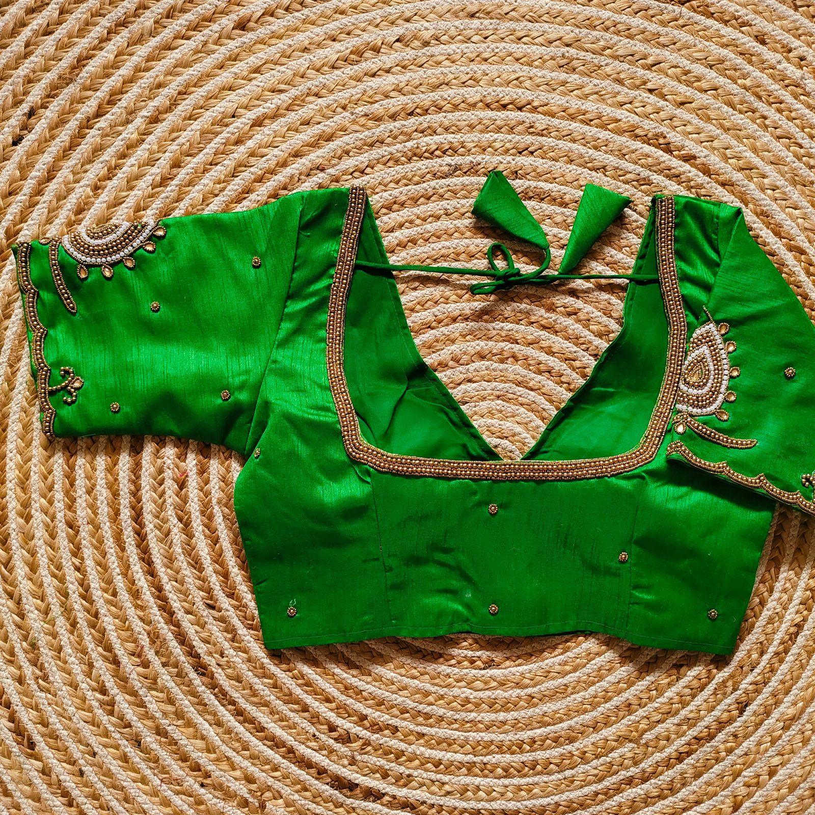 Beautiful Designer Golden Handcrafted Blouse - Anant Exports