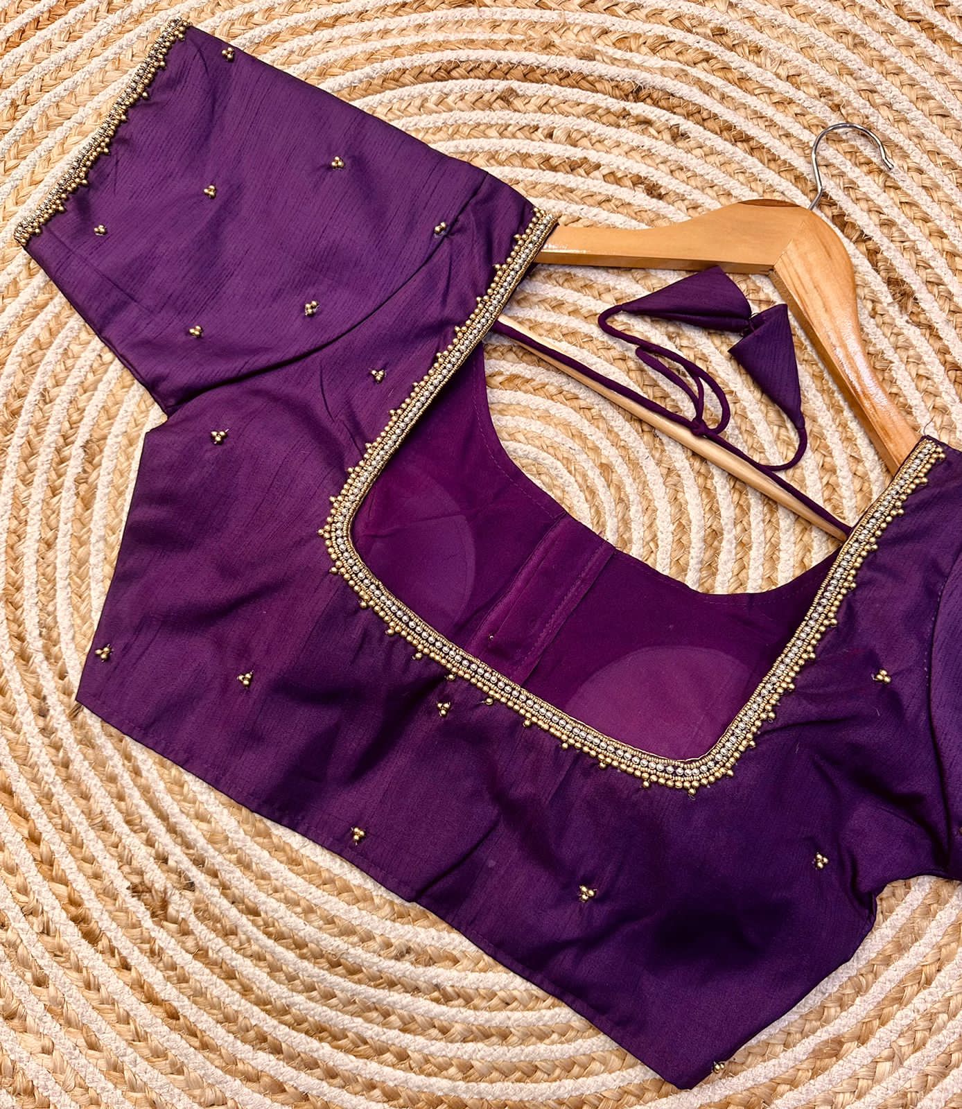 Beautiful Designer Golden Handcrafted Blouse