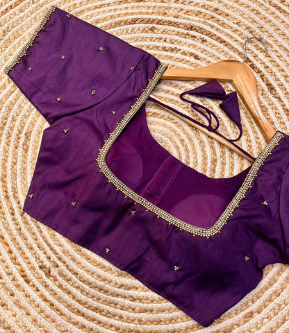 Beautiful Designer Golden Handcrafted Blouse - Anant Exports