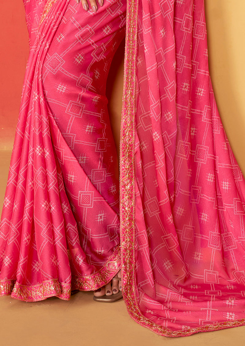 Beautiful Designer Occasion Wear Pure Chiffon Saree