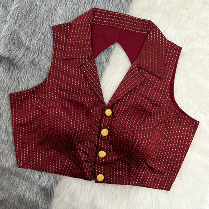 Part Wear New Shirt Collar Blouse - Anant Exports