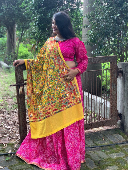 Pavitra Bandhej Navratri Lehenga Choli - Anant Exports