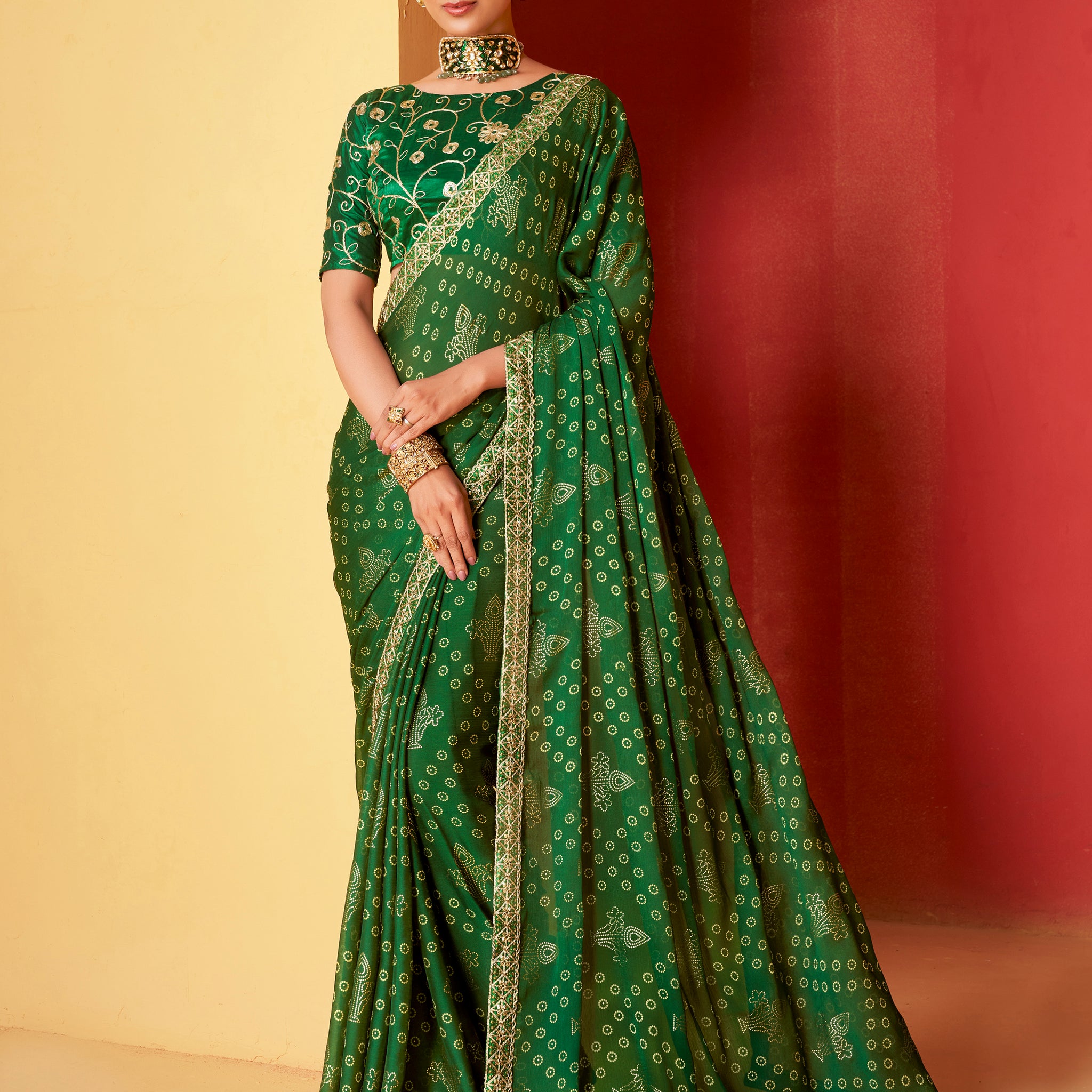 Beautiful Designer Occasion Wear Pure Chiffon Saree