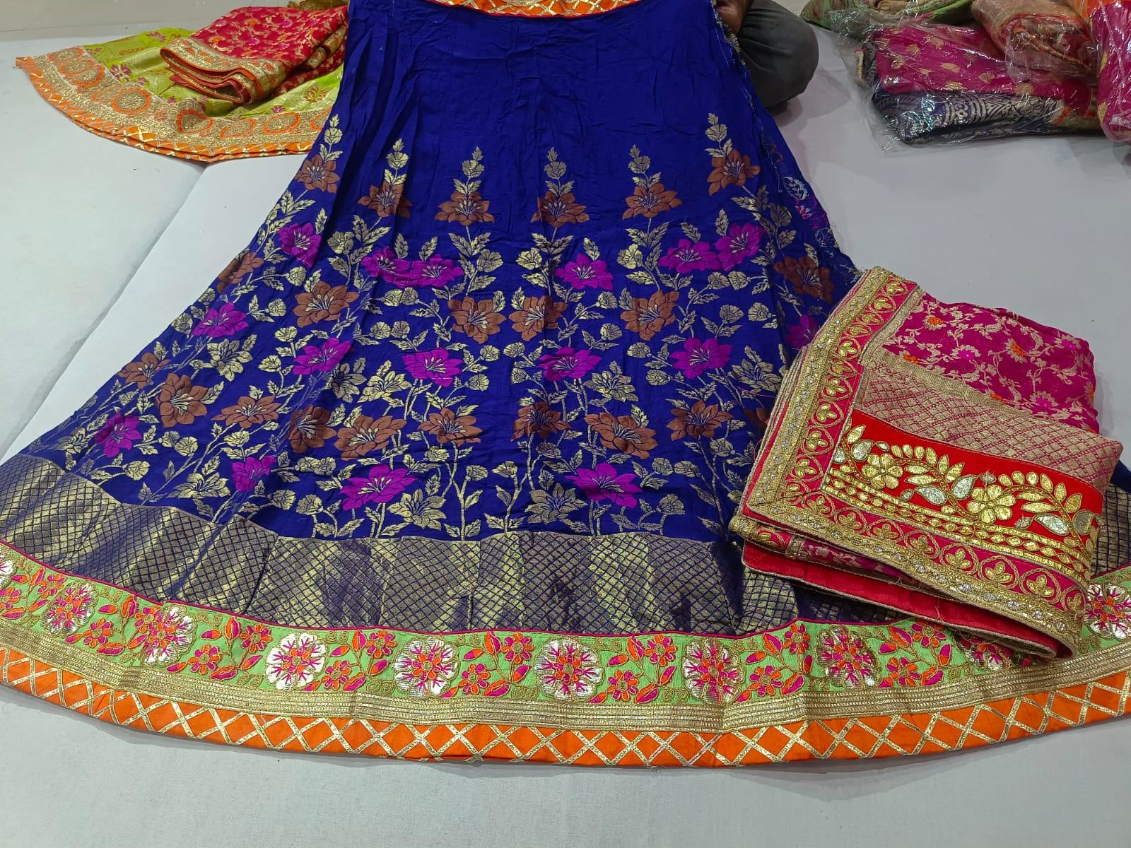 Rajsthani Traditional Rajputi Pure Upada Silk Lehenga Choli - Anant Exports