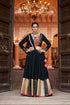 Black & Gold Embroidered Viscose Rayon Chaniya Choli